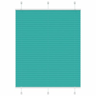 Pliss&eacute; rolgordijn 105x150cm stofbreedte 105cm petrol groen 1