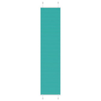 Pliss&eacute; rolgordijn 50x200 cm stofbreedte 49,4 cm petrol groen 1