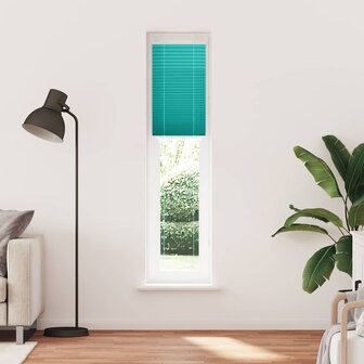 Pliss&eacute; rolgordijn 50x200 cm stofbreedte 49,4 cm petrol groen 2
