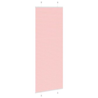 Pliss&eacute; rolgordijn 75x200 cm stofbreedte 75 cm polyester roze 4