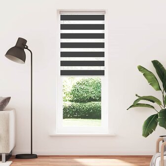 Duo Rolgordijn 85x200 cm stofbreedte 80 cm zwart 2