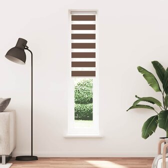 Duo Rolgordijn 40x230 cm stofbreedte 35 cm polyester bruin 2