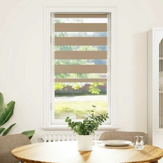 Duo Rolgordijn zandbruin 65x100 cm stofbreedte 60 cm polyester 2