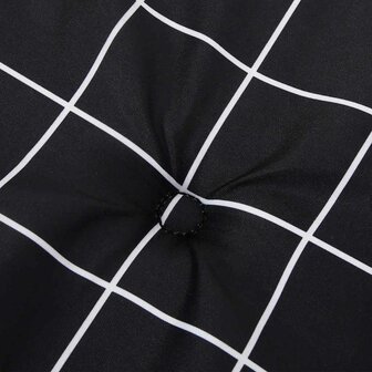 Tuinbankkussen ruitpatroon 150x50x4 cm oxford stof zwart 5
