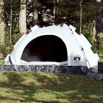 Tent 2-persoons snelontgrendeling verduisterende stof wit 1
