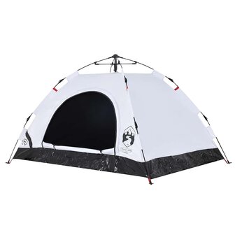 Tent 2-persoons snelontgrendeling verduisterende stof wit 4