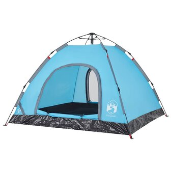 Tent 3-persoons snelontgrendeling blauw 5