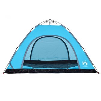 Tent 5-persoons snelontgrendeling blauw 7