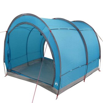 Fietstent met dak met opslag Blauw 256 x 222 x 182 cm 2