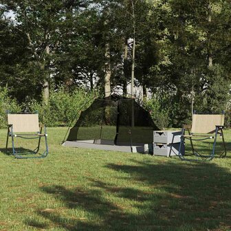 Tent met dak met opslag Grijs en zwart 236 x 108 x 120 cm 1
