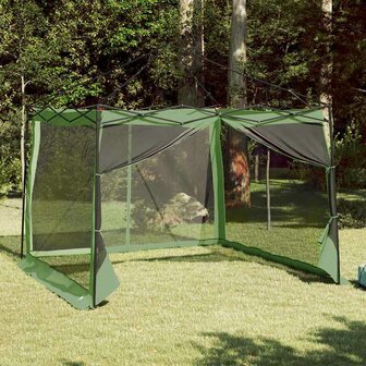 Binnentent met dak met opslag Groen 303 x 303 x 196 cm taft 1