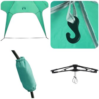 Instant Tent 4-Person Quick-Release Zeegroen 260 x 260 x 197 cm 8