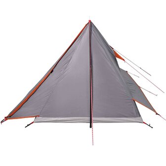 Tent 2-persoons waterdicht grijs en oranje 6