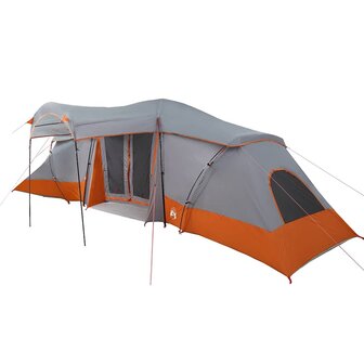 Gezinstent met dak Grijs en Oranje 721 x 335 x 212 cm 2