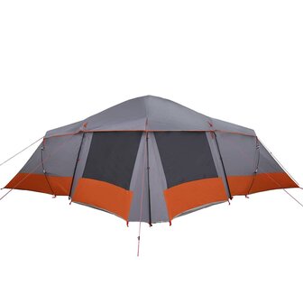 Gezinstent met dak Grijs en Oranje 721 x 335 x 212 cm 6