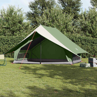 Gezinstent met dak Groen en Wit 315 x 286 x 200 cm 1