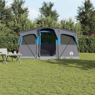 Gezinstent Blauw en Grijs 435 x 255 x 216 cm Polyester en staal 3
