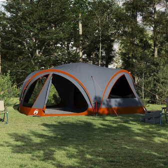 Familietent voor 10 personen Grijs en Oranje 460 x 430 x 214 cm 1