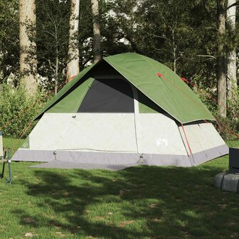 Koepeltent 6-persoons waterdicht groen 3