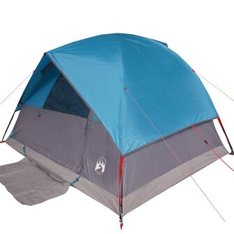 Koepeltent 6-persoons waterdicht blauw 4