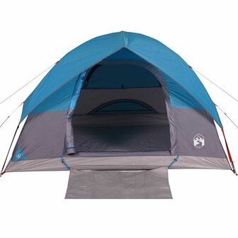 Koepeltent 6-persoons waterdicht blauw 7
