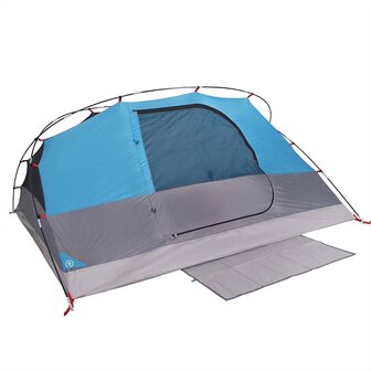 Koepeltent 4-persoons waterdicht blauw 8