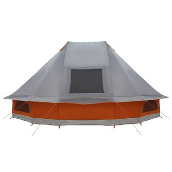 Tipi Tent met dak Grijs en Oranje 680 x 430 x 270 cm taft 6