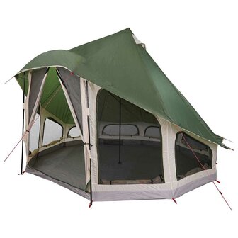 Tipi Tent met dak met opslag Groen 404 x 370 x 270 cm taft 2