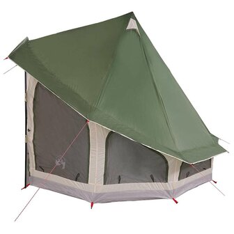 Tipi Tent met dak met opslag Groen 404 x 370 x 270 cm taft 5