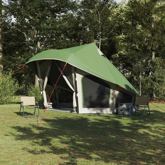 Tipi Tent met dak met opslag Groen 508 x 470 x 300 cm taft 1