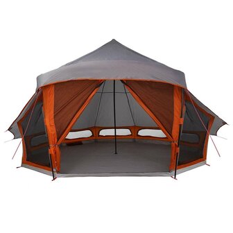 Tipi Tent met dak Grijs en Oranje 508 x 470 x 300 cm taft 4