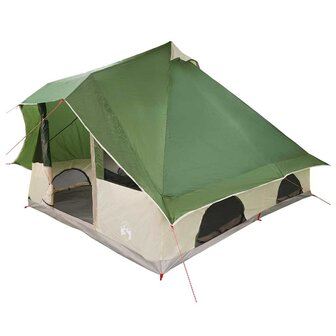 Tipi Tent met dak met opslag Groen 358 x 296 x 258 cm taft 2