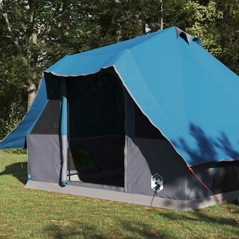 Tipi Tent met dak met opslag Blauw 358 x 296 x 258 cm taft 3