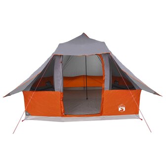 Tipi Tent met dak Grijs en Oranje 358 x 296 x 258 cm taft 4