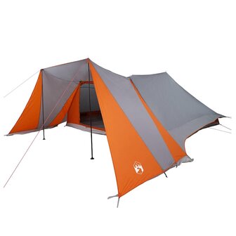 Tipi Tent met dak Grijs en Oranje 660 x 456 x 200 cm taft 2