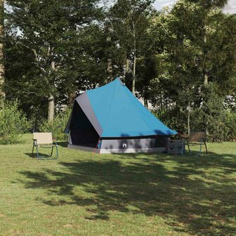 Tipi Tent met dak met opslag Blauw 400 x 346 x 250 cm taft 1