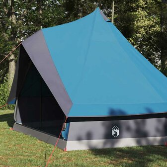 Tipi Tent met dak met opslag Blauw 400 x 346 x 250 cm taft 3