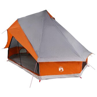 Tipi Tent met dak Grijs en Oranje 400 x 346 x 250 cm taft 2