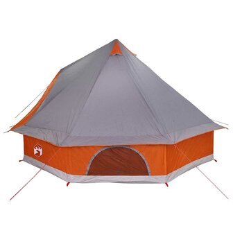 Tipi Tent met dak Grijs en Oranje 400 x 346 x 250 cm taft 5