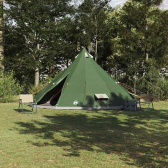 Tipi Tent met dak met opslag Groen 560 x 560 x 300 cm taft 1