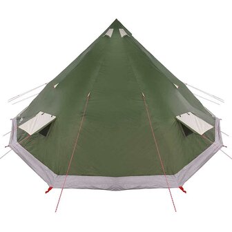 Tipi Tent met dak met opslag Groen 560 x 560 x 300 cm taft 5