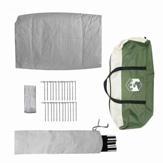 Tipi Tent met dak met opslag Groen 560 x 560 x 300 cm taft 9