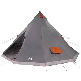 Tipi Tent met dak Grijs en Oranje 560 x 560 x 300 cm taft 2