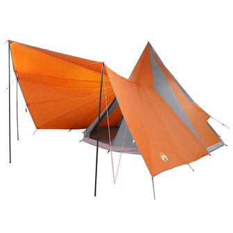 Tipi Tent met dak Grijs en Oranje 510 x 690 x 330 cm taft 2