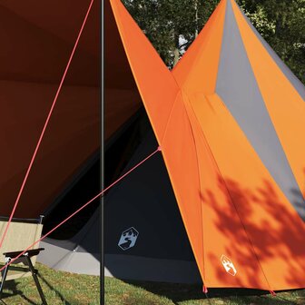 Tipi Tent met dak Grijs en Oranje 510 x 690 x 330 cm taft 3