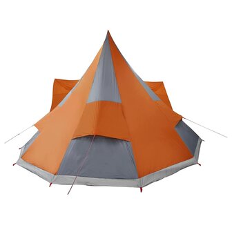 Tipi Tent met dak Grijs en Oranje 510 x 690 x 330 cm taft 6