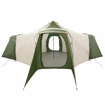 Tipi Tent met dak met opslag Groen 492 x 492 x 275 cm taft 4