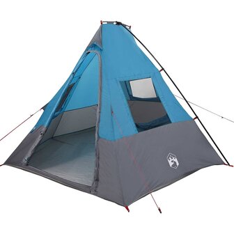 Tipi Tent met dak met opslag Blauw 383 x 338 x 217 cm taft 2