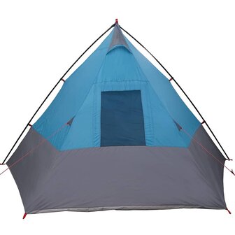 Tipi Tent met dak met opslag Blauw 383 x 338 x 217 cm taft 6