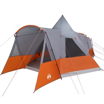 Tipi Tent 8-Persoon Grijs en Oranje 720 x 465 x 295 cm 2